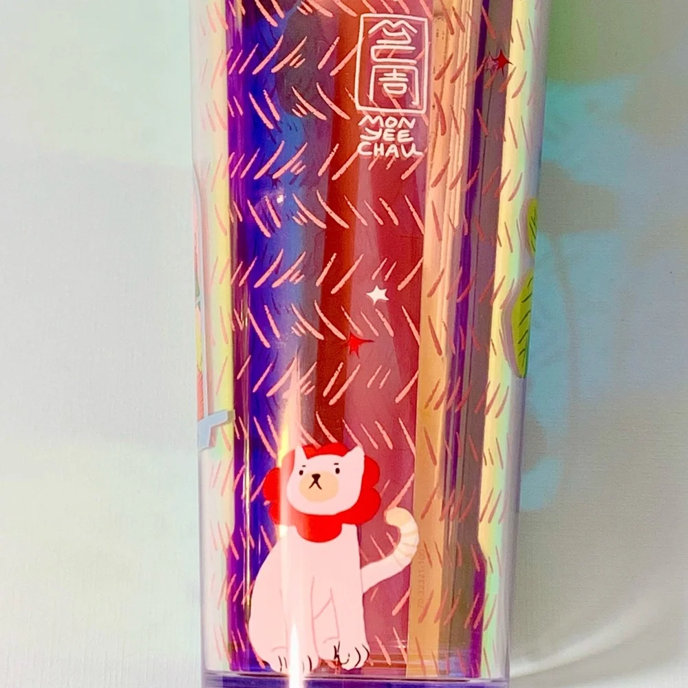 NEW NWT Starbucks 2024 Monyee Chau Tropical 24 Oz Cold Tumbler Cup Pride - Picture 8 of 8